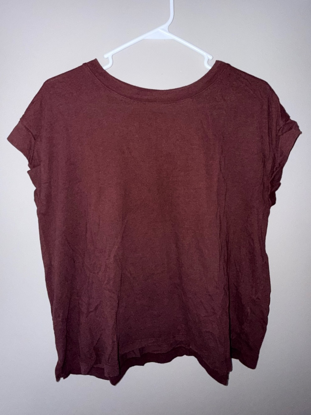 Women's Short Sleeve Crewneck Top in Deep Brown